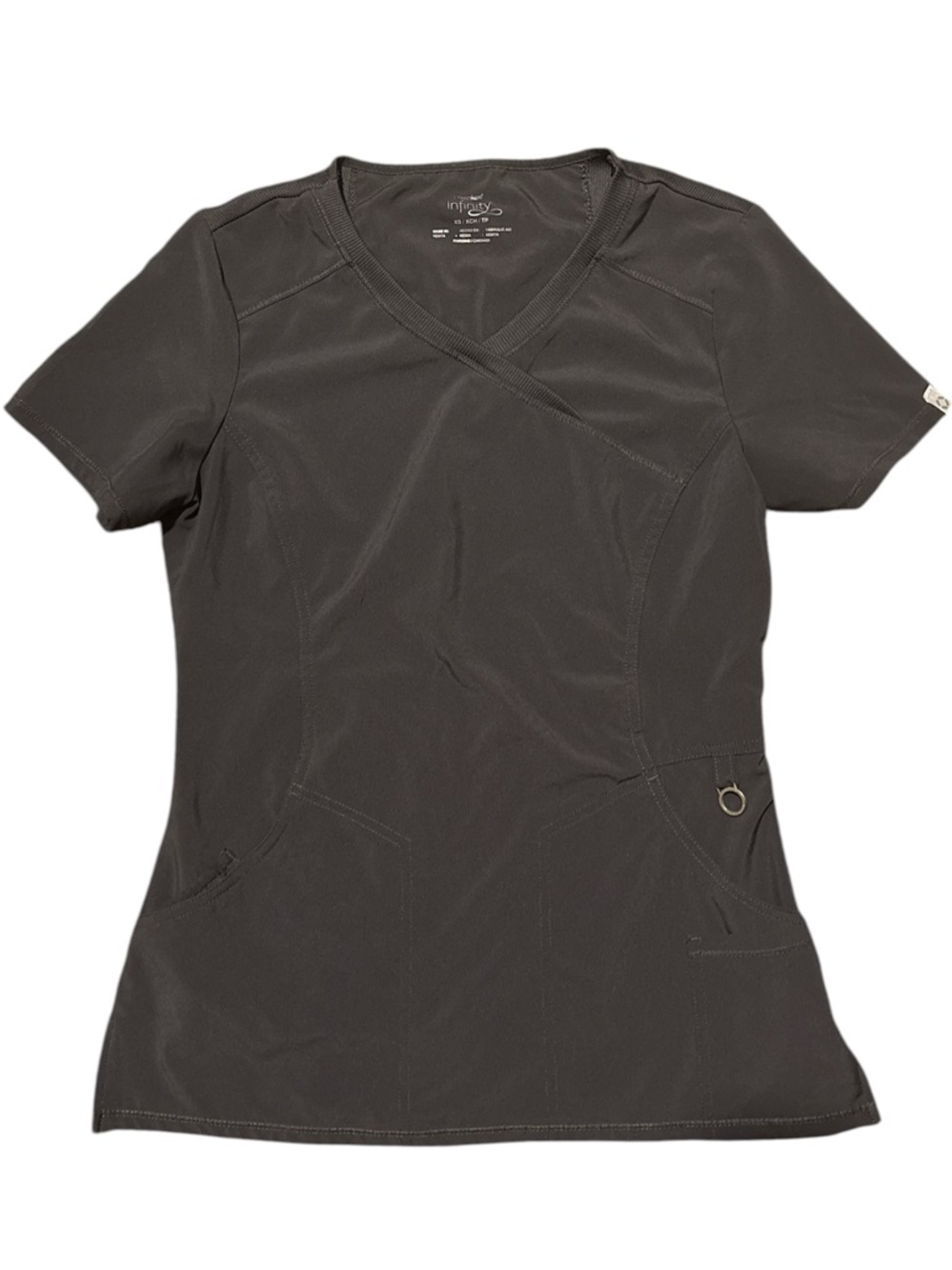 Cherokee Infinity > V-Neck Scrub Top -Women’s Charcoal Grey Sz XS Nursing